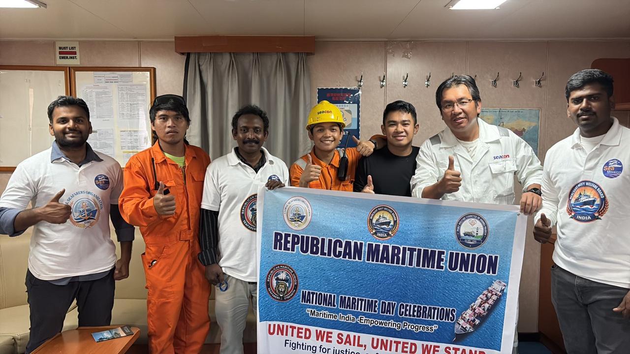 Crew at sea